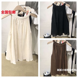 AVECNOUS-P韩国东大门代购2025夏季女装新款纯色净版舒适背心吊带