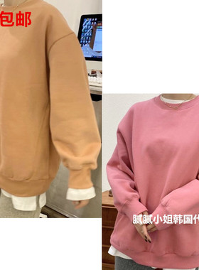 韩国 M-Maker 111607秋冬 加绒 棉 颜色赞 卫衣