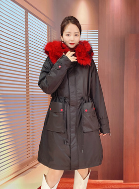 断码清仓 朗曼系列 冬款大毛领连帽时尚 派克羽绒服 Y126