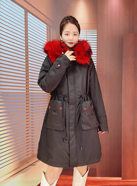 断码清仓 朗曼系列 冬款大毛领连帽时尚 派克羽绒服 Y126