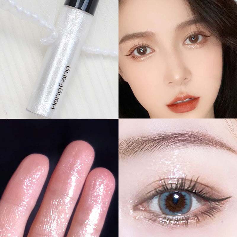 珠光眼影液体超闪亮片闪粉单色眼影盘卧蚕液提亮学生防水不脱色