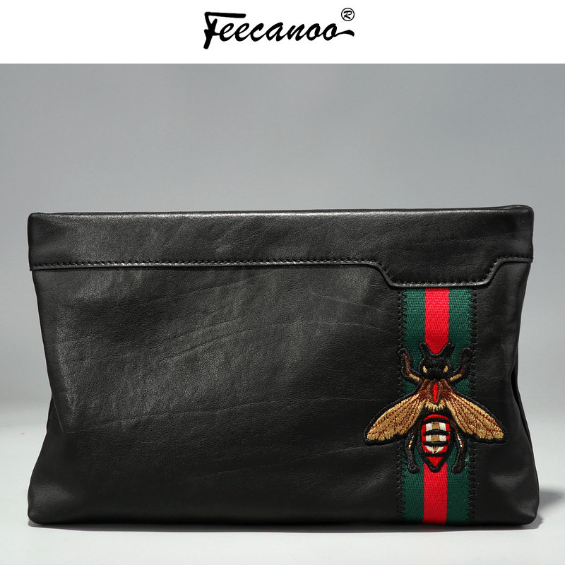 尖货推荐新款男士手包 真皮男包韩版潮手拿包男 牛皮手抓包信封包