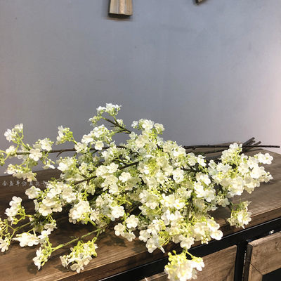 简约风仿真梨花枝迷你小碎花家居装饰花婚礼捧花搭配工程花艺