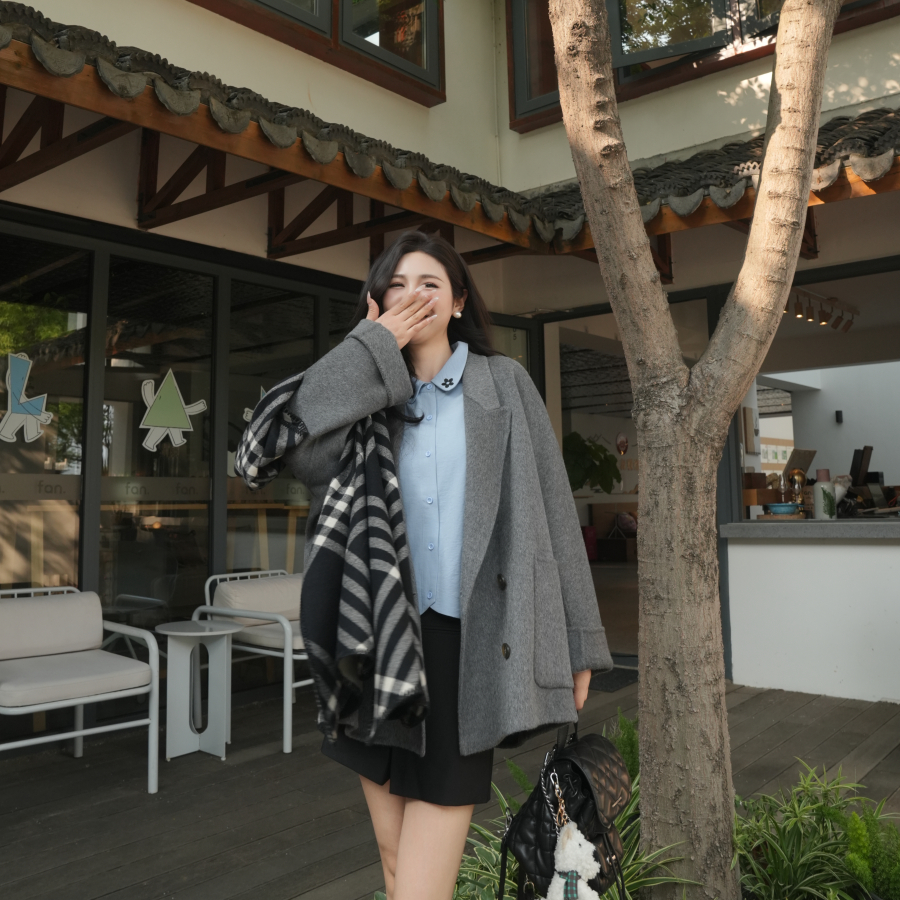 韩版羊毛大衣休闲气质百搭