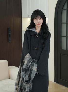 双面羊毛大衣长款宽松百搭显瘦韩版休闲秋冬季慵懒毛呢外套