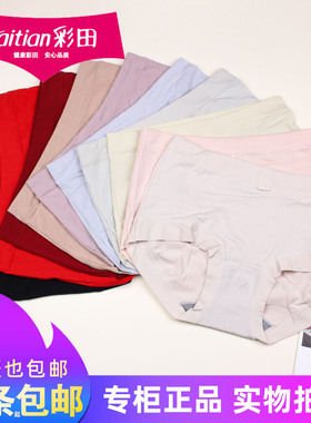 三条包邮彩田莫代尔棉舒适提花内裤15386女士宽松加大版短裤15388
