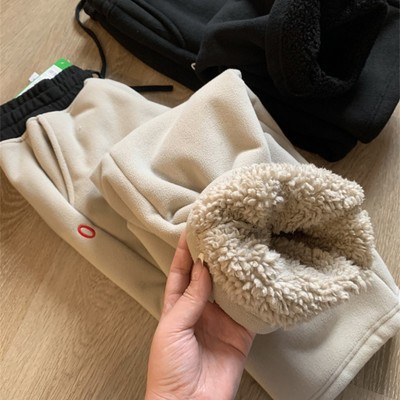 很厚实双面绒可调节摇粒绒休闲裤