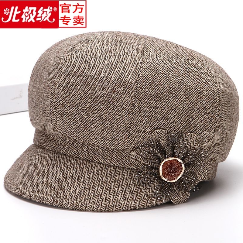 中老年女帽春秋天奶奶时装帽妈妈遮阳帽子中年布帽老年人户外盆帽