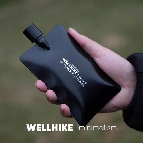 WELLHIKE户外流体酒壶304不锈钢煤油咖啡 便携金属BC露营小酒精壶