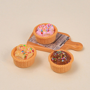 彩糖编织篮筐食玩创意手工diy饰品配件奶油胶树脂小配件材料