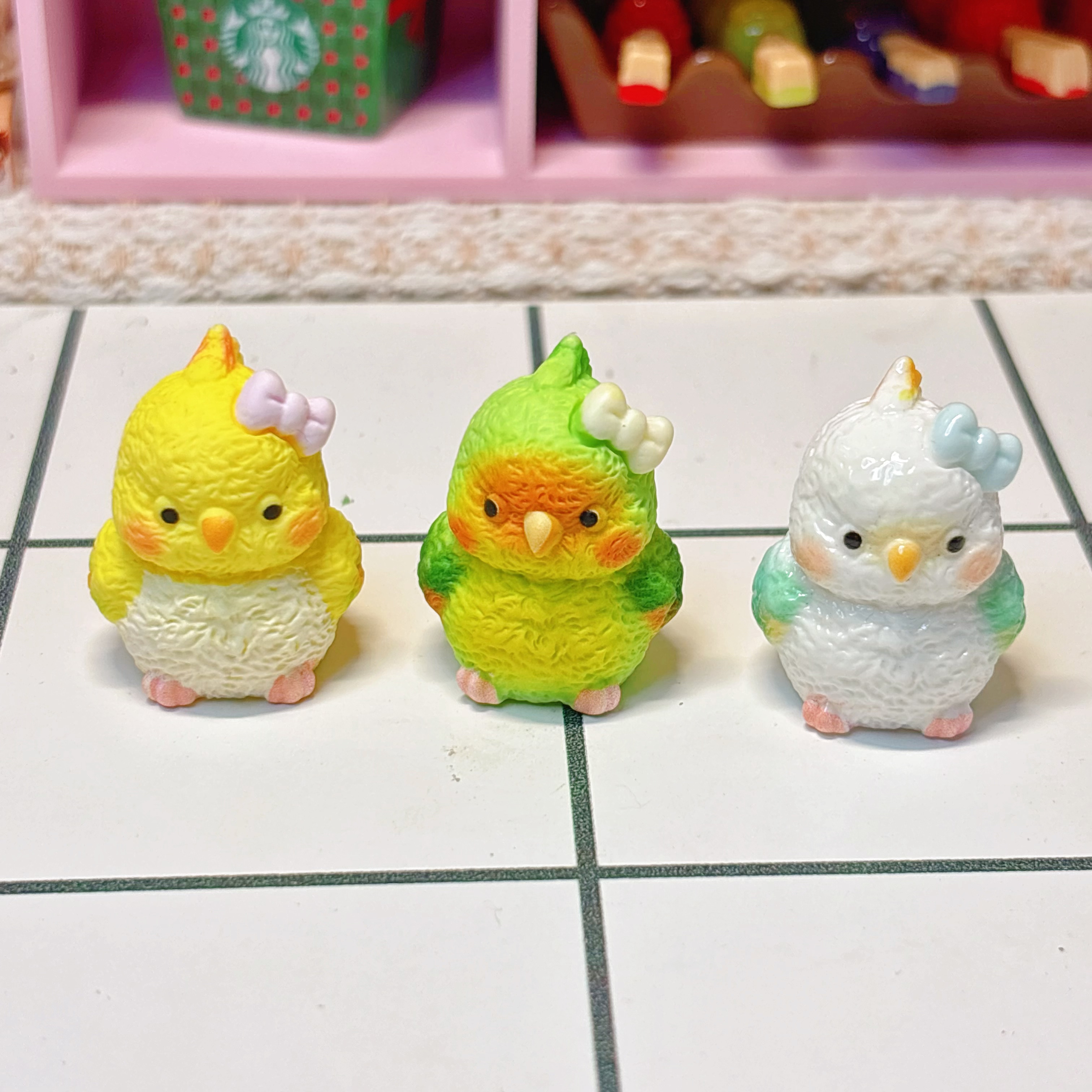 定制款卡通可爱立体喜上眉梢鹊kt奶油胶diy手工配饰钥匙扣配件