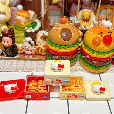 定制新款卡通可爱立体Kitty套餐盒奶油胶diy手工配饰树脂配件饰品