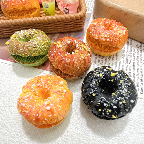 立体仿真椒盐烘焙欧包树脂配件奶油胶diy发饰头绳鞋扣吊坠材料批