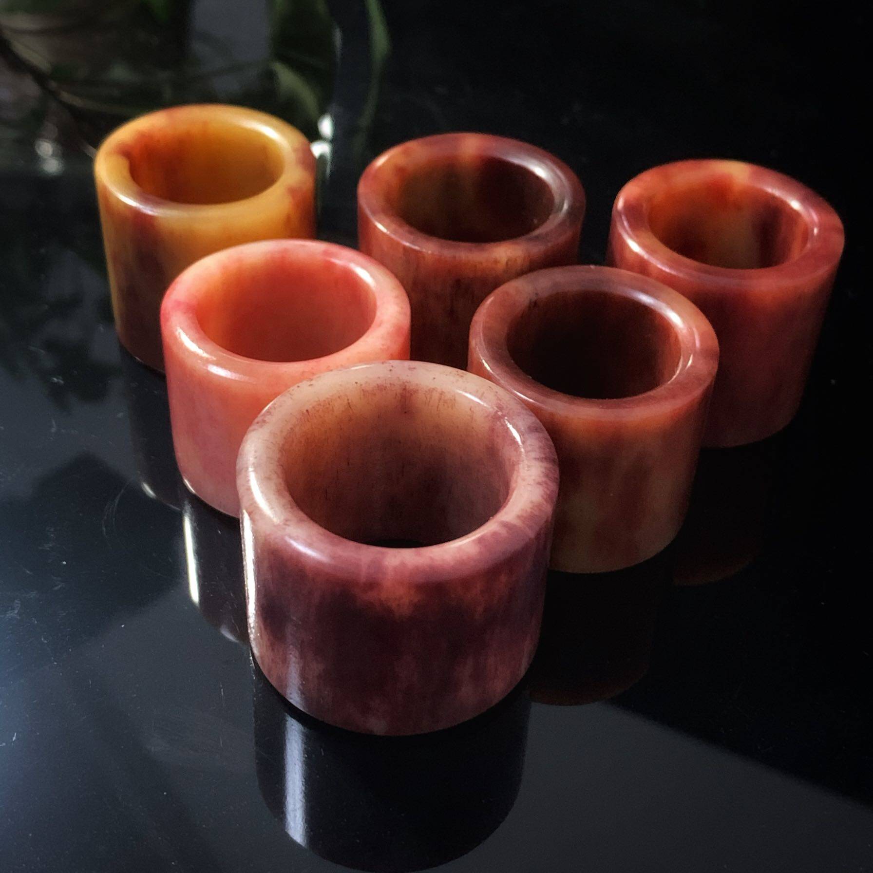 天然透润骆驼骨文玩大扳指弓箭大拇指男女款复古宫廷骨质个性礼物