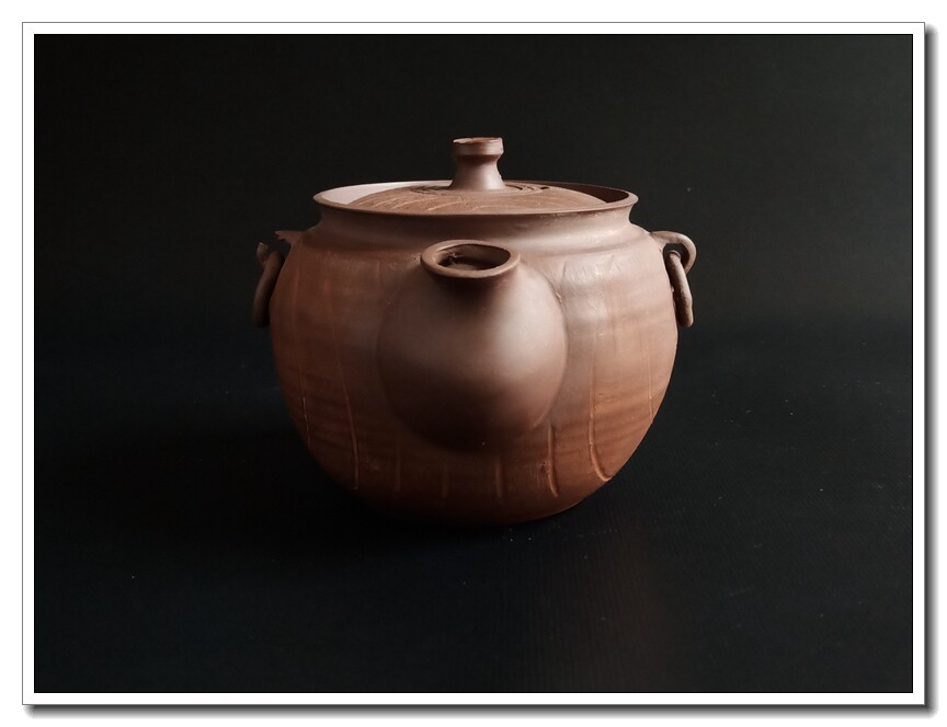 现货日本陶常滑烧名工杉江陶寿作手造环耳圆咀宝瓶日式茶具壶