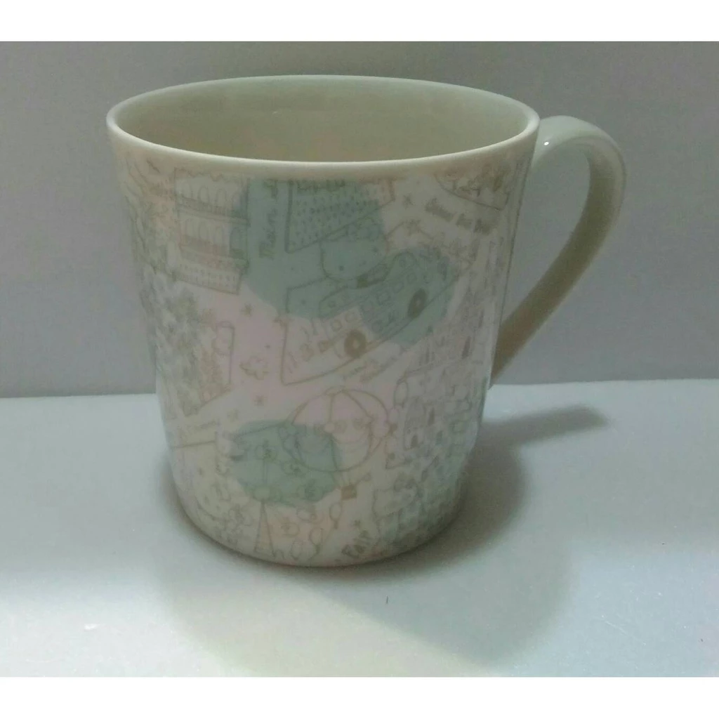 hello kitty 日本制 马克杯 （蓝）直径8.5cm高度9cm