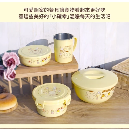 布丁狗 不锈钢单耳杯 泡面碗 不锈钢隔热儿童碗 隔热环保碗