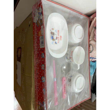 全新 日本限定kitty 餐具組