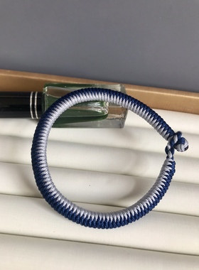 补水补金 双色金刚结 藏蓝色 银色 粗款