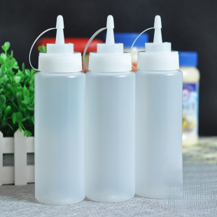 大容量透明油瓶子奶茶店糖浆蚝油番茄酱装瓶小号容器厨房挤压