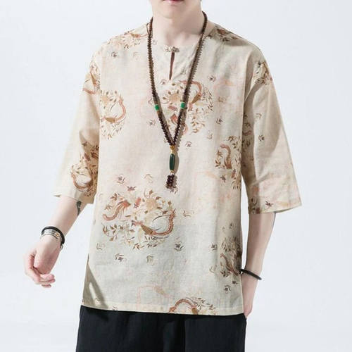 中国风居士服禅服复古短袖唐装