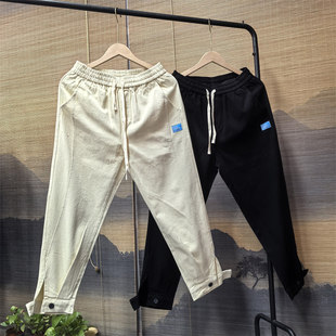 子男秋季 青少年宽松棉质九分休闲裤 新款 束脚裤 运动工装 25A13B7裤