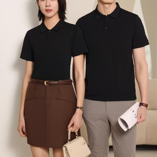 夏季商务简约男女短袖polo衫