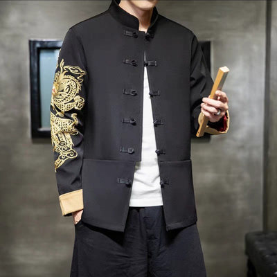 秋冬新中式中山装棉衣