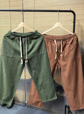 26A13B2春季阔腿牛仔裤子男款春季工装直筒裤美式潮牌大码休闲裤