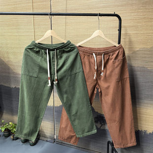 26A13B2春季 直筒裤 休闲裤 工装 潮牌大码 春季 子男款 阔腿牛仔裤 美式