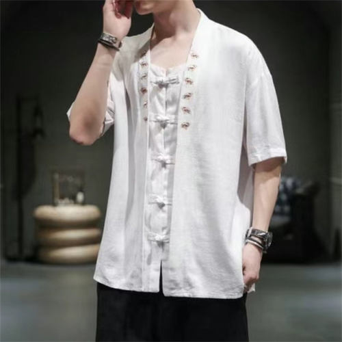 国潮风宽松复古刺绣唐装