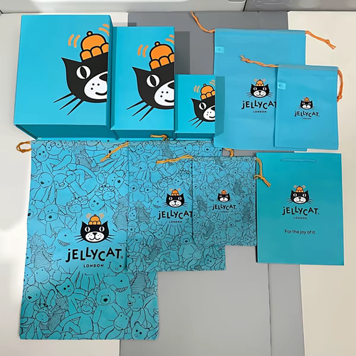 jc新款蓝色礼盒插口款蓝色防尘袋包装袋抽绳袋礼品袋束口袋