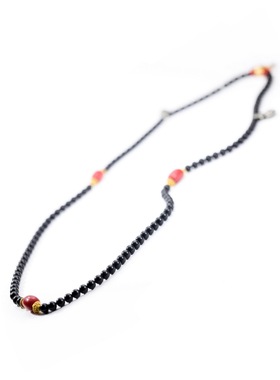 20世纪喜马拉雅原生态椰壳红色琉璃念珠