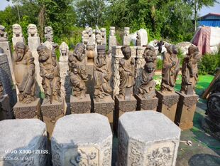 八仙拴马桩仿古做旧庭院室内装饰件狮子貔貅花麒麟门口摆