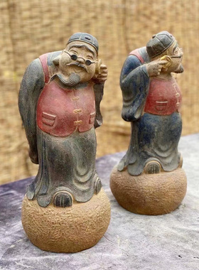 石雕天然青石装饰品复古家居商铺