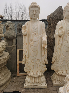 汉白玉石雕复古释迦摩尼佛像如来