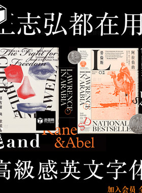 高级感文台湾王志弘书籍杂志封面英文ID字体PS海报设计参考素材包