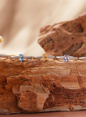 法国chrry koops925银彩宝戒指女石榴石托帕石橄榄石多款珠宝手饰