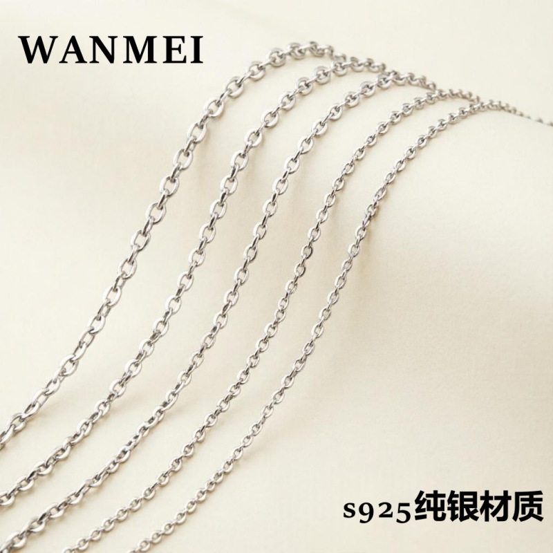 英国设计师topwhit925银o字链女裸链银链子无吊坠十字链轻奢小众