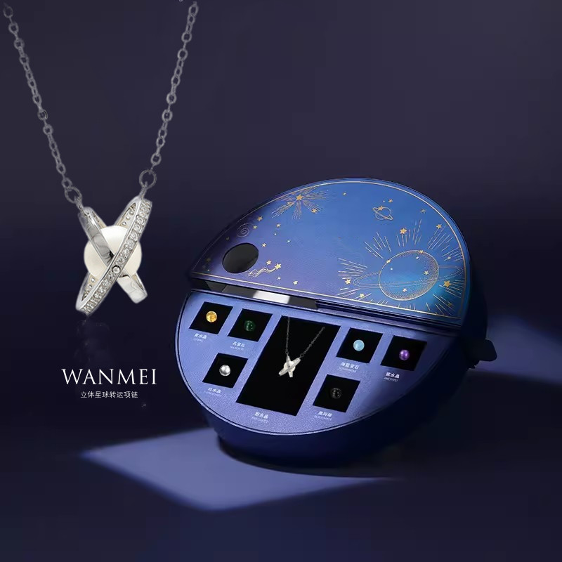 英国设计师topwhits925银巴洛克星球珍珠项链小众高级感立体diy
