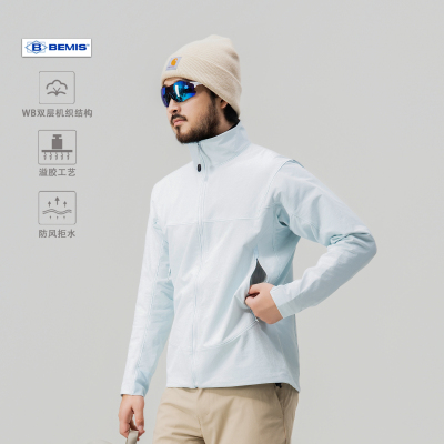 立领外套体制内穿搭男防风拒水软壳溢胶夹克 | 都叫我老盖