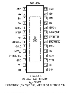 原装  LT3952EFE LT3952IFE LT3952HFE LT3952 TSSOP 现货
