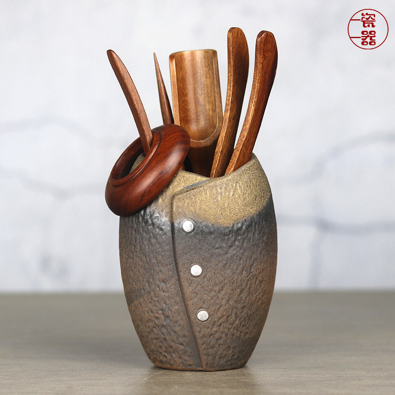 茶道六君子套装古早烧茶具中式图片