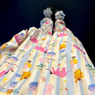 侘町2024新款冬季纯棉睡衣女游乐园长袖可爱卡通可外穿家居服套装