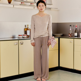 自然舒适打底｜羊毛天丝 亲肤睡衣睡裤 四季 自然色 柔软 Room30