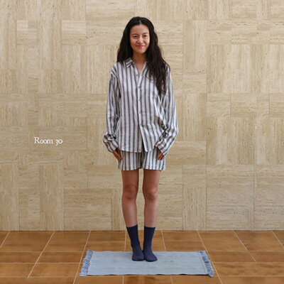 复古汉麻家居服高级度假风