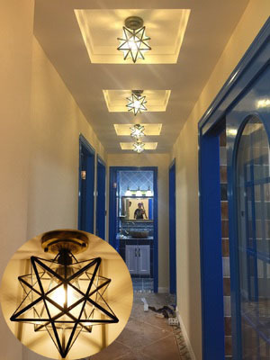 modern Simplicity Tiffany Diamonds star Mediterranean Sea originality Glass Ceiling lamp Bar counter Foyer Corridor lightin the Decoration main material , Lamps , Ceiling  category - from Buy2taobao.com to provide professional Taobao agent buy service