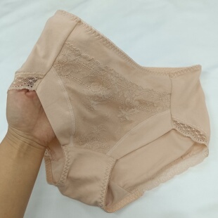 出口韩国原单外女士内裤 纯棉透气简约无痕包臀纯色柔软三角肤色