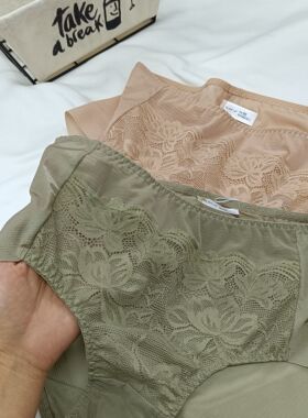外贸出口韩国原单女内裤有大码速干薄料中腰包臀丝滑无痕蕾丝