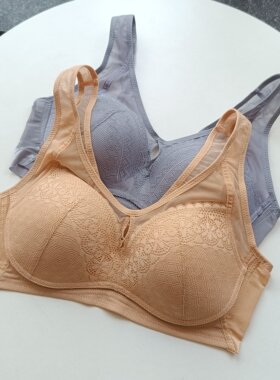 外贸原单出口韩单女士内衣文胸无钢圈聚拢收副乳防下垂胸罩薄款